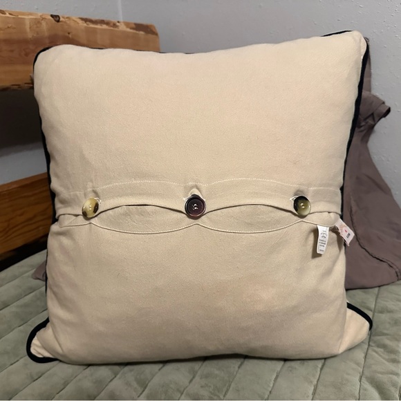 Rare Catstudio Outer Banks Embroidered Pillow 100% Organic Cotton - Picture 10 of 12